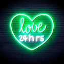 ADVPRO Love 24 Hours Ultra-Bright LED Neon Sign fnu0203 - White & Green