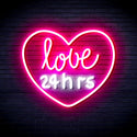 ADVPRO Love 24 Hours Ultra-Bright LED Neon Sign fnu0203 - White & Pink