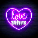 ADVPRO Love 24 Hours Ultra-Bright LED Neon Sign fnu0203 - White & Purple