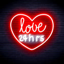 ADVPRO Love 24 Hours Ultra-Bright LED Neon Sign fnu0203 - White & Red