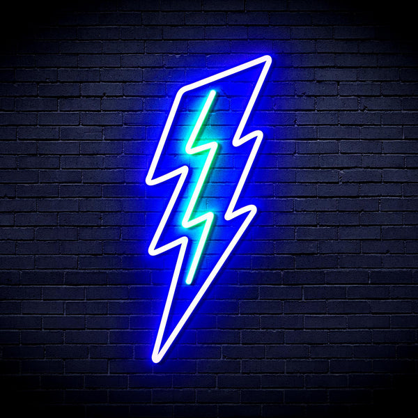 ADVPRO Lighting bolt Ultra-Bright LED Neon Sign fnu0206 - Green & Blue