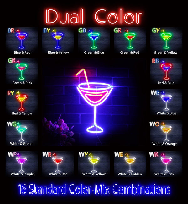 ADVPRO Dry Martini Ultra-Bright LED Neon Sign fnu0207 - Dual-Color