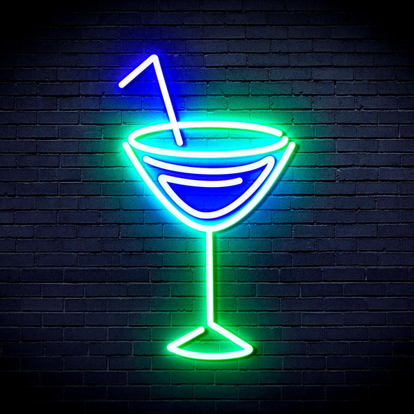 ADVPRO Dry Martini Ultra-Bright LED Neon Sign fnu0207 - Green & Blue
