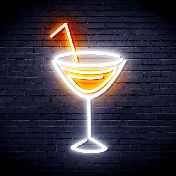 ADVPRO Dry Martini Ultra-Bright LED Neon Sign fnu0207 - White & Orange