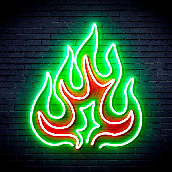 ADVPRO Flame Ultra-Bright LED Neon Sign fnu0208 - Green & Red