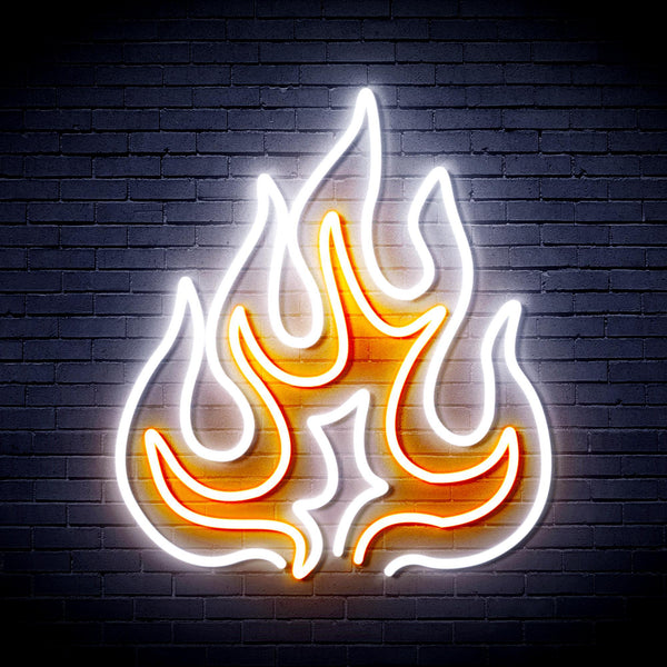 ADVPRO Flame Ultra-Bright LED Neon Sign fnu0208 - White & Orange