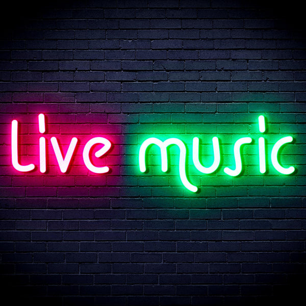 ADVPRO Live Music Ultra-Bright LED Neon Sign fnu0209 - Green & Pink