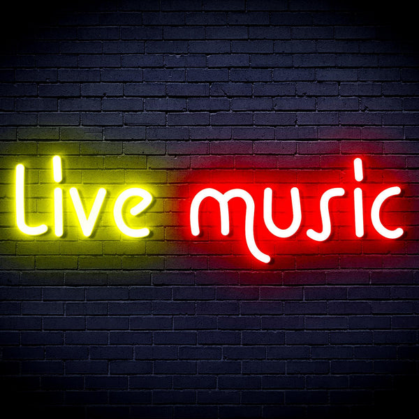ADVPRO Live Music Ultra-Bright LED Neon Sign fnu0209 - Red & Yellow