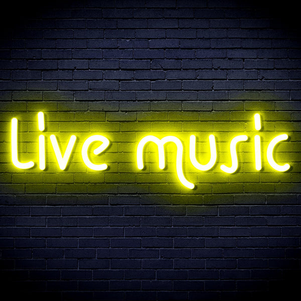 ADVPRO Live Music Ultra-Bright LED Neon Sign fnu0209 - Yellow