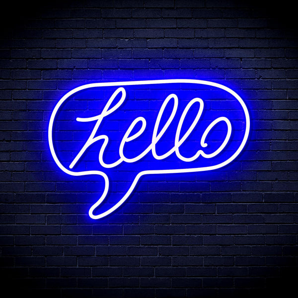 ADVPRO Hello Chat Box Ultra-Bright LED Neon Sign fnu0210 - Blue