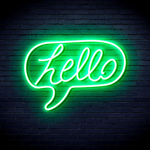 ADVPRO Hello Chat Box Ultra-Bright LED Neon Sign fnu0210 - Golden Yellow