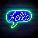 ADVPRO Hello Chat Box Ultra-Bright LED Neon Sign fnu0210 - Green & Blue