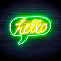 ADVPRO Hello Chat Box Ultra-Bright LED Neon Sign fnu0210 - Green & Yellow
