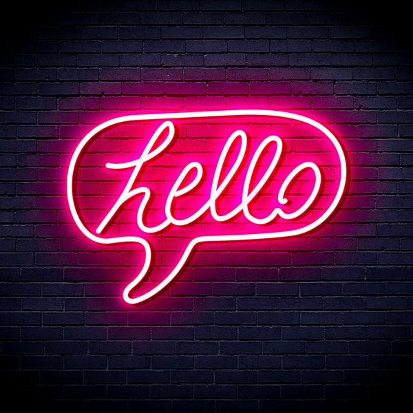 ADVPRO Hello Chat Box Ultra-Bright LED Neon Sign fnu0210 - Pink