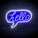 ADVPRO Hello Chat Box Ultra-Bright LED Neon Sign fnu0210 - White & Blue