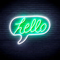 ADVPRO Hello Chat Box Ultra-Bright LED Neon Sign fnu0210 - White & Green