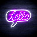 ADVPRO Hello Chat Box Ultra-Bright LED Neon Sign fnu0210 - White & Purple