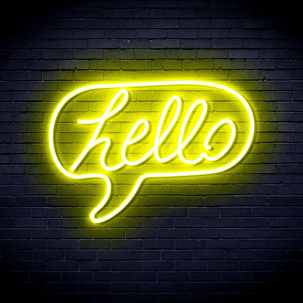 ADVPRO Hello Chat Box Ultra-Bright LED Neon Sign fnu0210 - Yellow