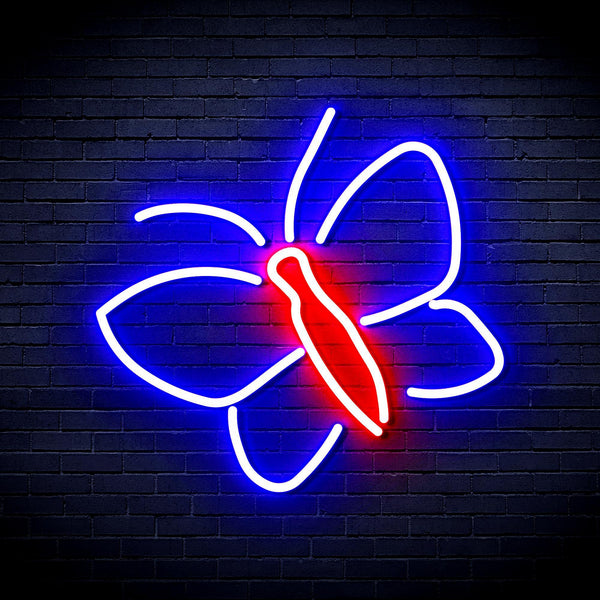 ADVPRO Butterflies Ultra-Bright LED Neon Sign fnu0212 - Blue & Red