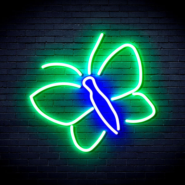 ADVPRO Butterflies Ultra-Bright LED Neon Sign fnu0212 - Green & Blue