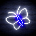 ADVPRO Butterflies Ultra-Bright LED Neon Sign fnu0212 - White & Blue
