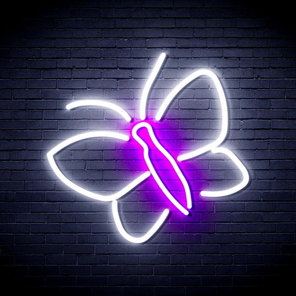 ADVPRO Butterflies Ultra-Bright LED Neon Sign fnu0212 - White & Purple