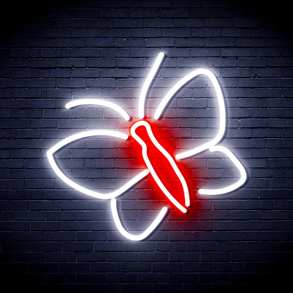 ADVPRO Butterflies Ultra-Bright LED Neon Sign fnu0212 - White & Red