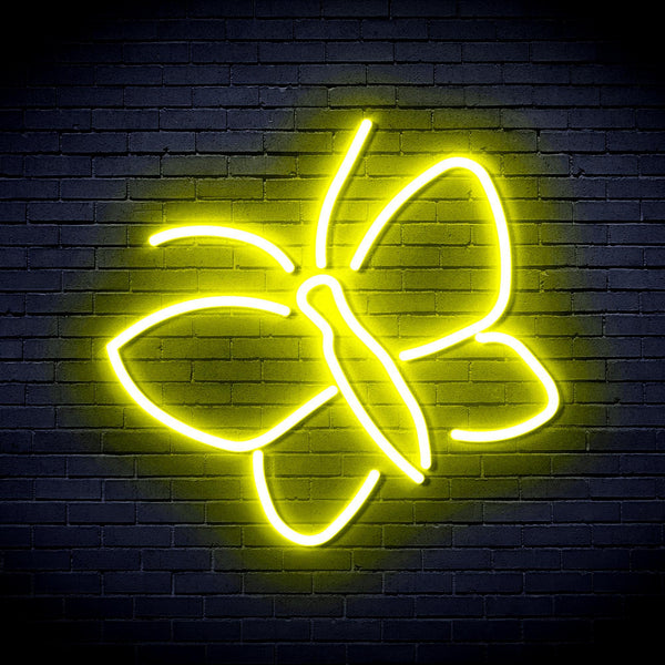 ADVPRO Butterflies Ultra-Bright LED Neon Sign fnu0212 - Yellow