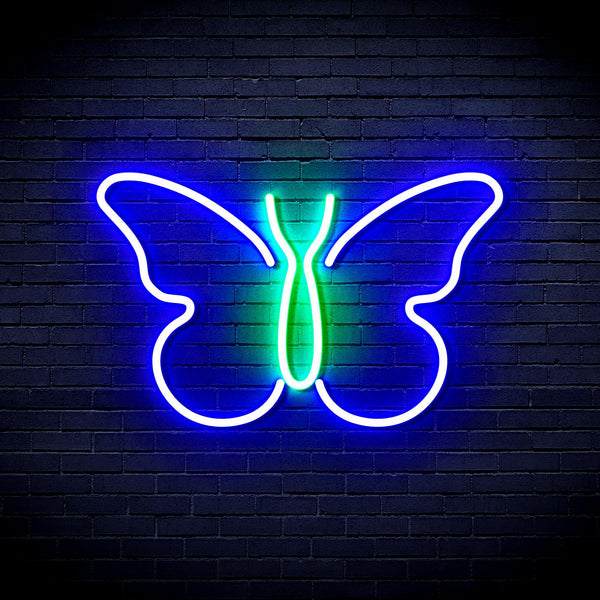 ADVPRO Butterfly Ultra-Bright LED Neon Sign fnu0216 - Green & Blue