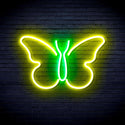 ADVPRO Butterfly Ultra-Bright LED Neon Sign fnu0216 - Green & Yellow