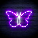 ADVPRO Butterfly Ultra-Bright LED Neon Sign fnu0216 - White & Purple