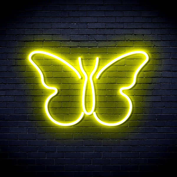ADVPRO Butterfly Ultra-Bright LED Neon Sign fnu0216 - Yellow