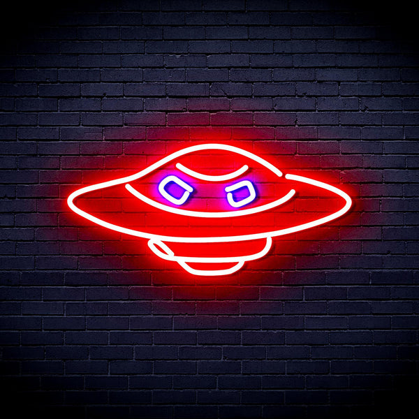 ADVPRO UFO Ultra-Bright LED Neon Sign fnu0217 - Blue & Red
