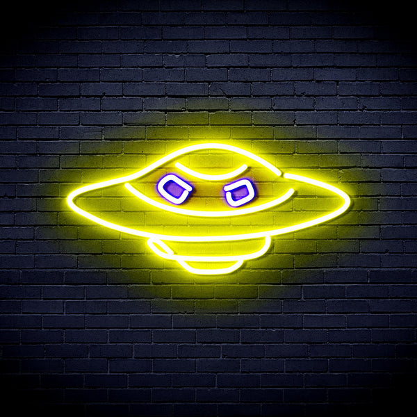 ADVPRO UFO Ultra-Bright LED Neon Sign fnu0217 - Blue & Yellow