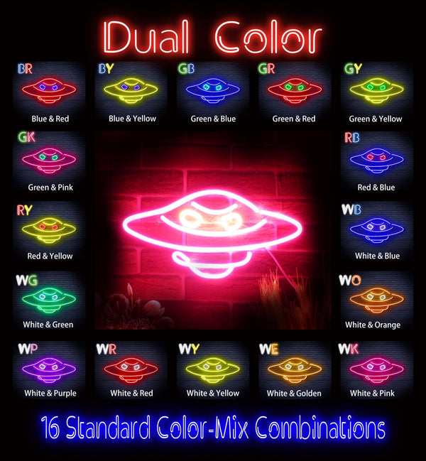ADVPRO UFO Ultra-Bright LED Neon Sign fnu0217 - Dual-Color