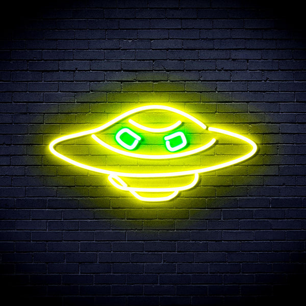 ADVPRO UFO Ultra-Bright LED Neon Sign fnu0217 - Green & Yellow
