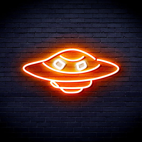 ADVPRO UFO Ultra-Bright LED Neon Sign fnu0217 - White & Orange