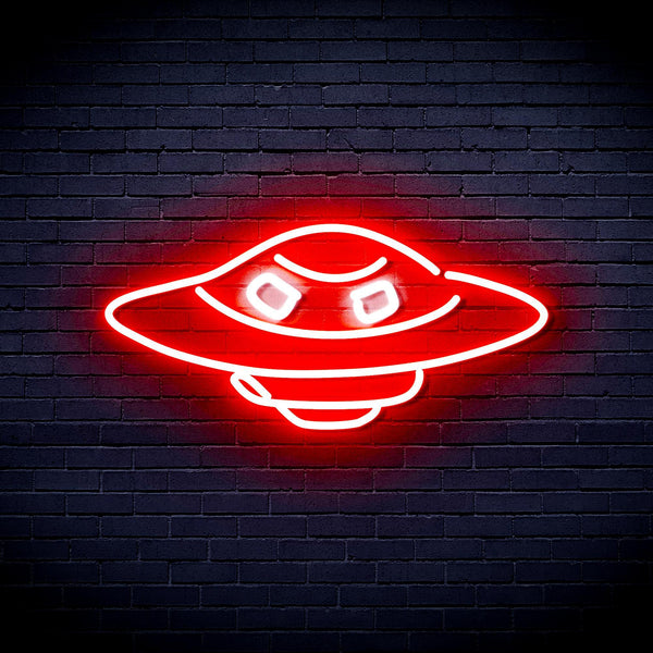 ADVPRO UFO Ultra-Bright LED Neon Sign fnu0217 - White & Red