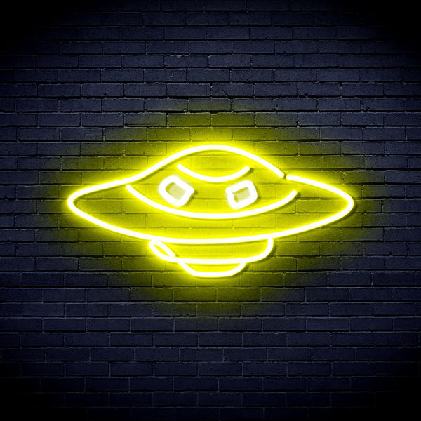 ADVPRO UFO Ultra-Bright LED Neon Sign fnu0217 - White & Yellow