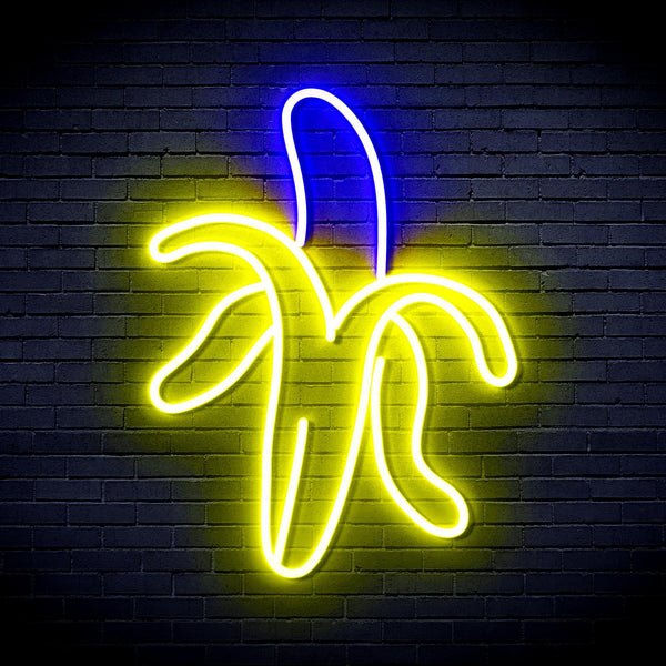 ADVPRO Banana Ultra-Bright LED Neon Sign fnu0218 - Blue & Yellow
