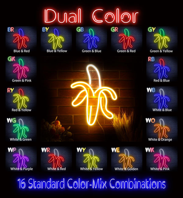 ADVPRO Banana Ultra-Bright LED Neon Sign fnu0218 - Dual-Color