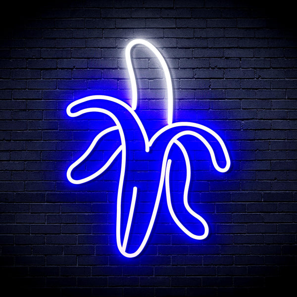 ADVPRO Banana Ultra-Bright LED Neon Sign fnu0218 - White & Blue