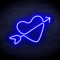 ADVPRO Heart with Arrow Ultra-Bright LED Neon Sign fnu0223 - Blue