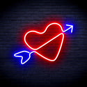 ADVPRO Heart with Arrow Ultra-Bright LED Neon Sign fnu0223 - Blue & Red