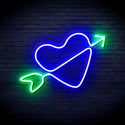 ADVPRO Heart with Arrow Ultra-Bright LED Neon Sign fnu0223 - Green & Blue