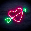 ADVPRO Heart with Arrow Ultra-Bright LED Neon Sign fnu0223 - Green & Pink