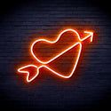 ADVPRO Heart with Arrow Ultra-Bright LED Neon Sign fnu0223 - Orange