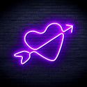 ADVPRO Heart with Arrow Ultra-Bright LED Neon Sign fnu0223 - Purple