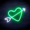 ADVPRO Heart with Arrow Ultra-Bright LED Neon Sign fnu0223 - White & Green