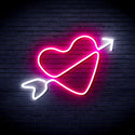 ADVPRO Heart with Arrow Ultra-Bright LED Neon Sign fnu0223 - White & Pink
